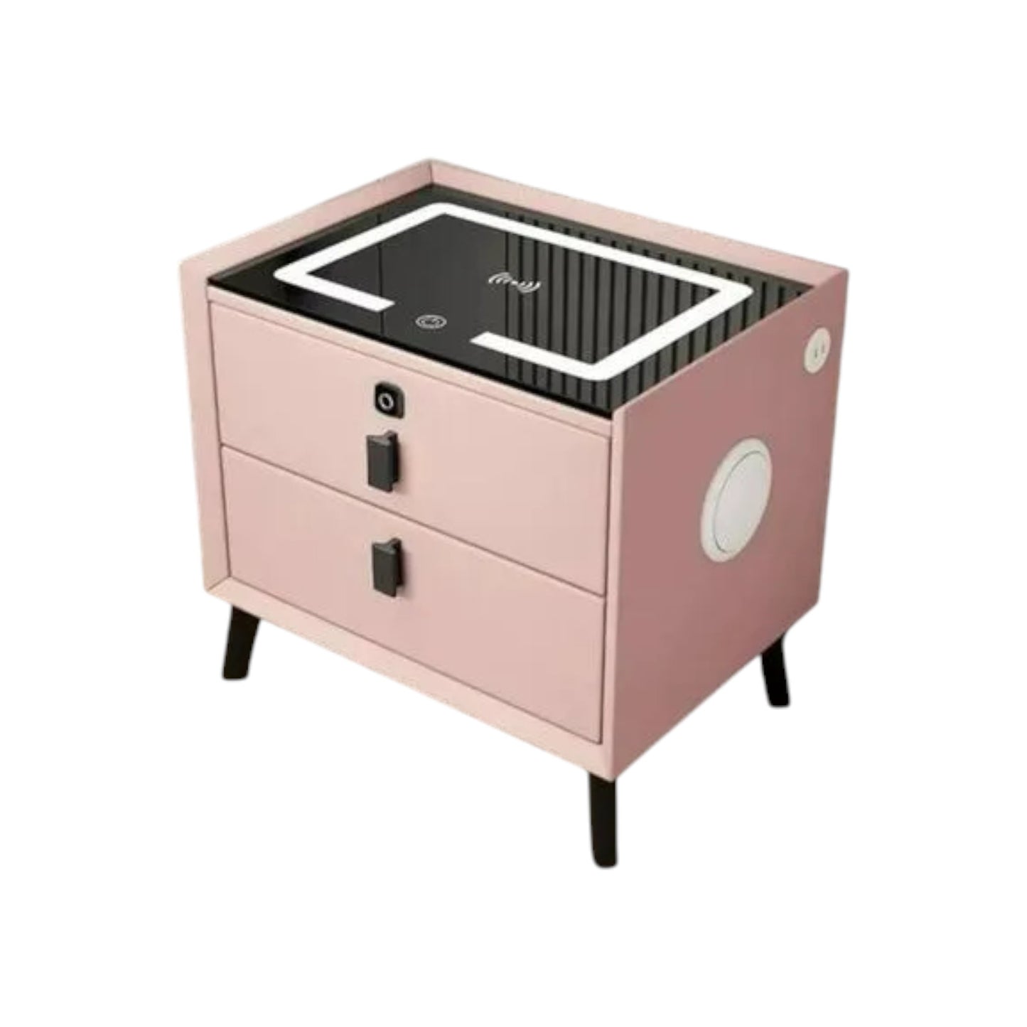 MFurn Smart Bedside Table with Speaker & Wireless Charging – Modern LED Nightstand