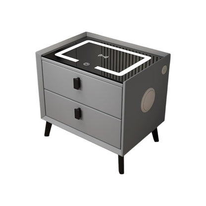 MFurn Smart Bedside Table with Speaker & Wireless Charging – Modern LED Nightstand