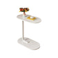 MFurn C-Shaped Side Table – Modern Narrow Coffee Table with Metal Frame for Small Spaces