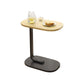 MFurn C-Shaped Side Table – Modern Narrow Coffee Table with Metal Frame for Small Spaces