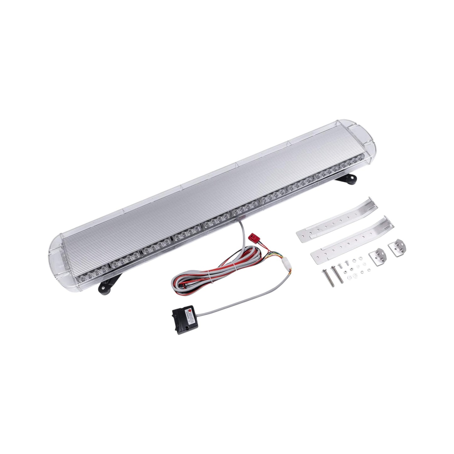1.2-Meter Police Light Bar – White & Amber LED Strobe 47" (1200mm)