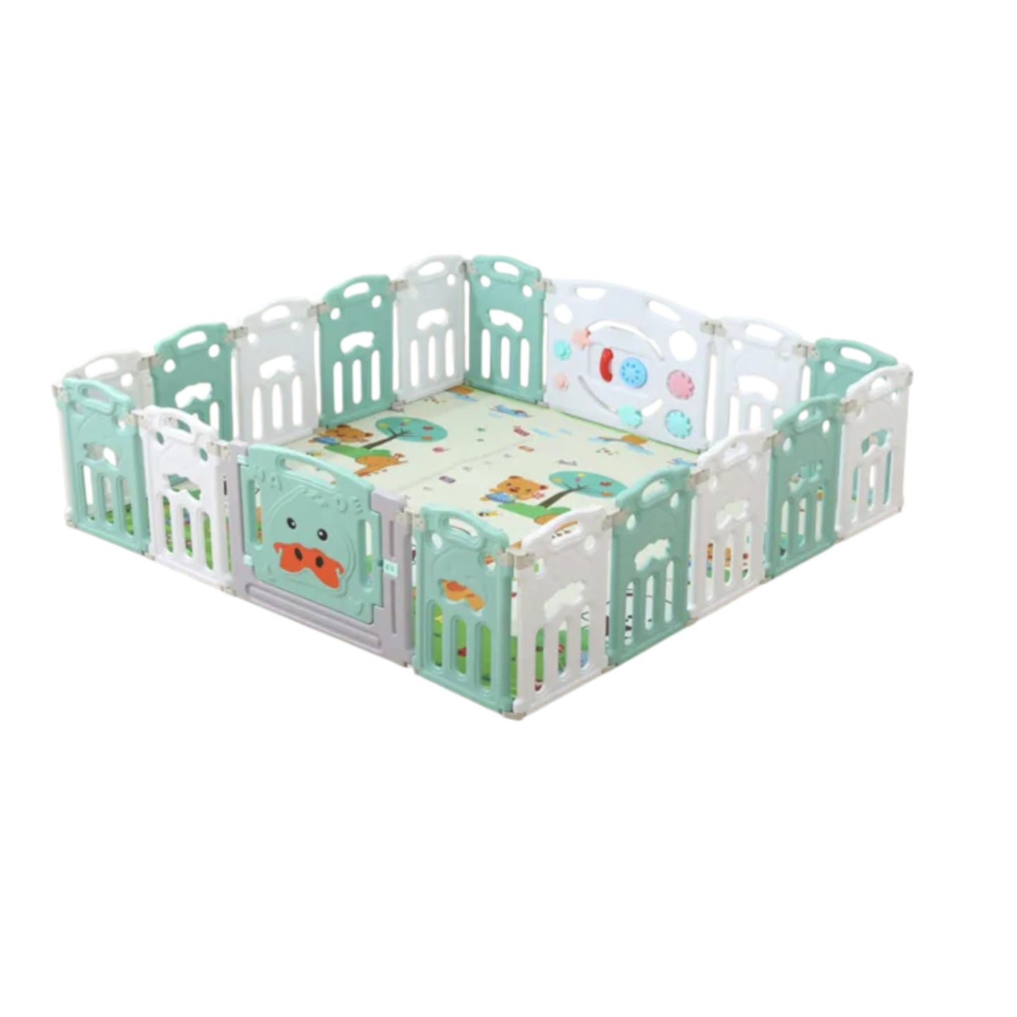 MKids 16+2 Panel Baby Playyard Playpen – Foldable Kids Safety Fence