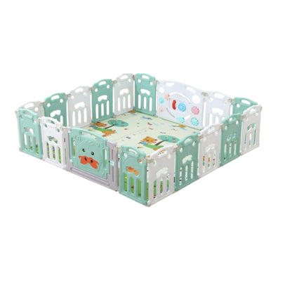 MKids 16+2 Panel Baby Playyard Playpen – Foldable Kids Safety Fence