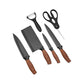 MHome 6-Piece Multipurpose Kitchen Knife Set Stainless Steel Non-Stick Blades with Ergonomic PP Handles