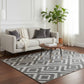 MHome Black & Grey Monochrome Diamond Geometric Area Rug – 150 × 200 cm