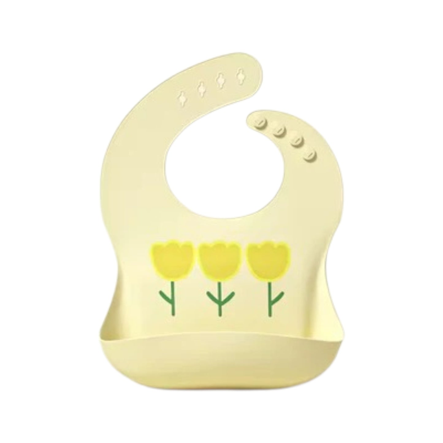 Baby Waterproof Silicone Bib with Crumb Catcher – Cute Bear Design