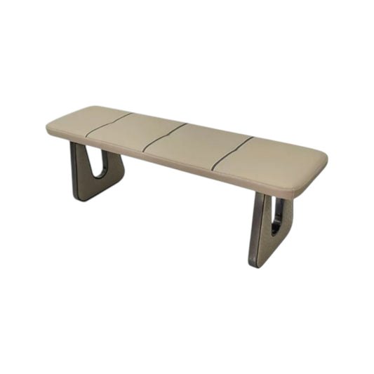 MFurn Leather-Upholstered Square Soft Seat Bench
