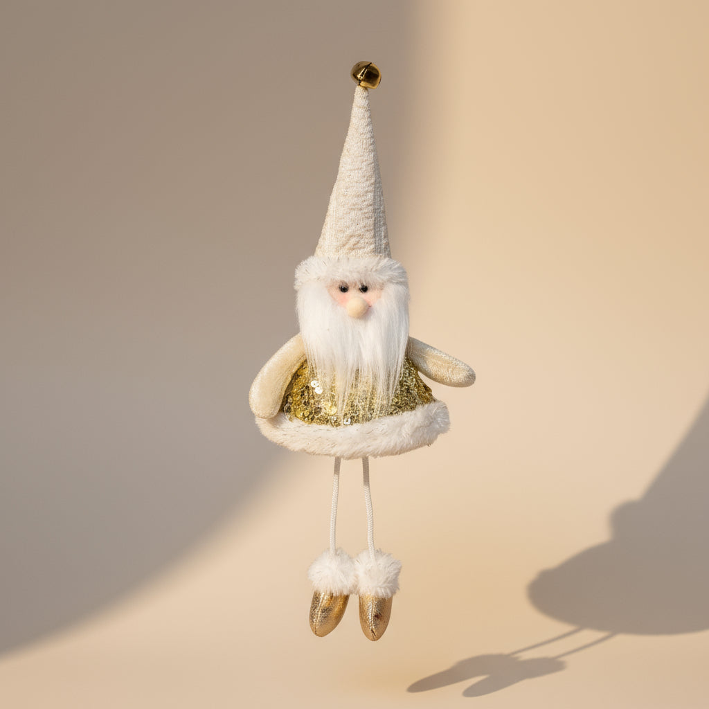 MHome Long-Leg Santa Doll – Adjustable Telescopic Christmas Gnome Decoration