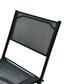 MFurn Alicia 3-Piece Black Folding Patio Bistro Set with Glass Table