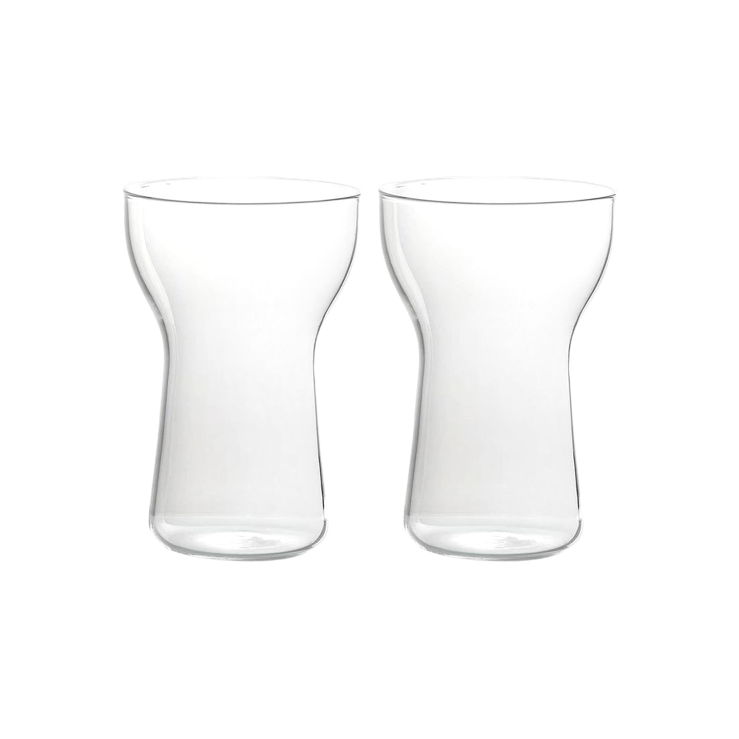 MHome Set of 2 Iced Coffee Glasses – 400ml Clear Drinking Glasses