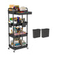 MHome Majestic 3 Or 4-Tier Utility Cart With Drawer – Black Or White