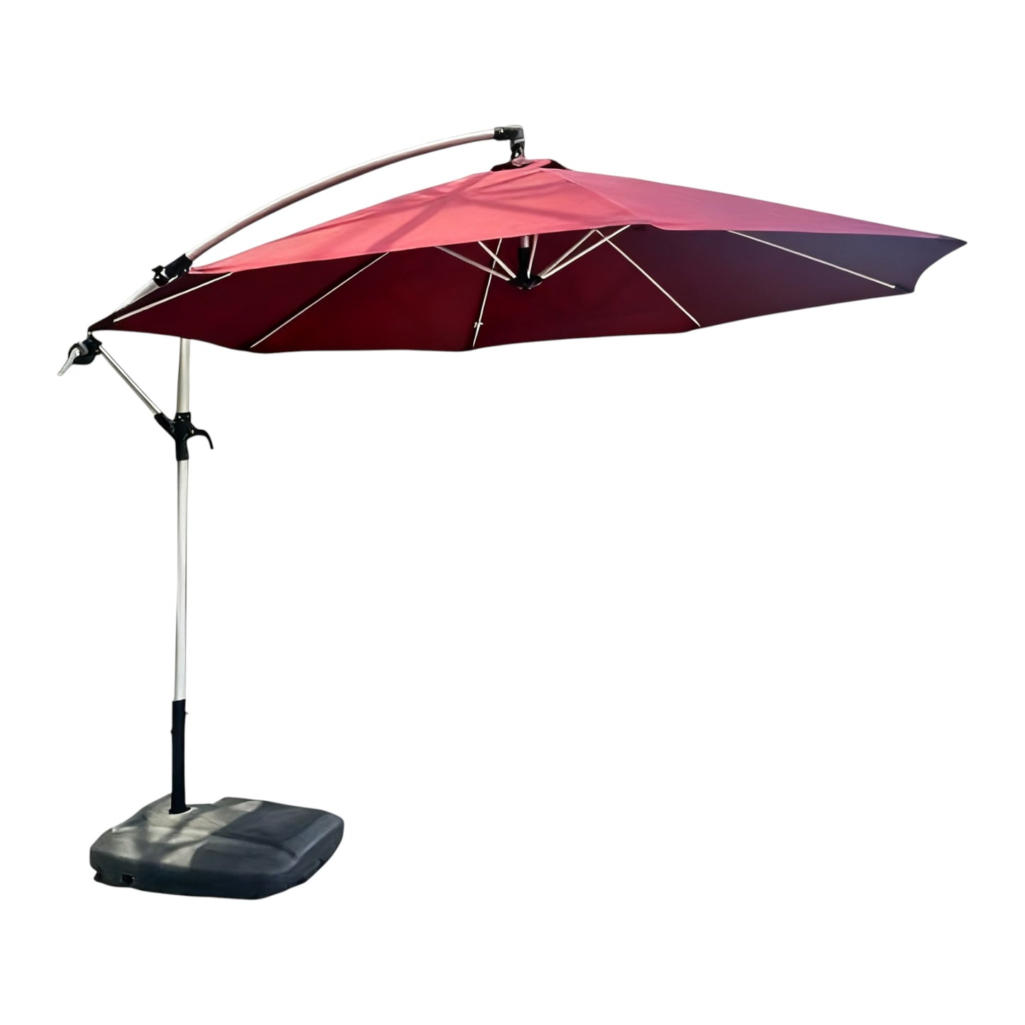MHome Aluminium Cantilever Patio Umbrella With Base 3M– Outdoor Shade