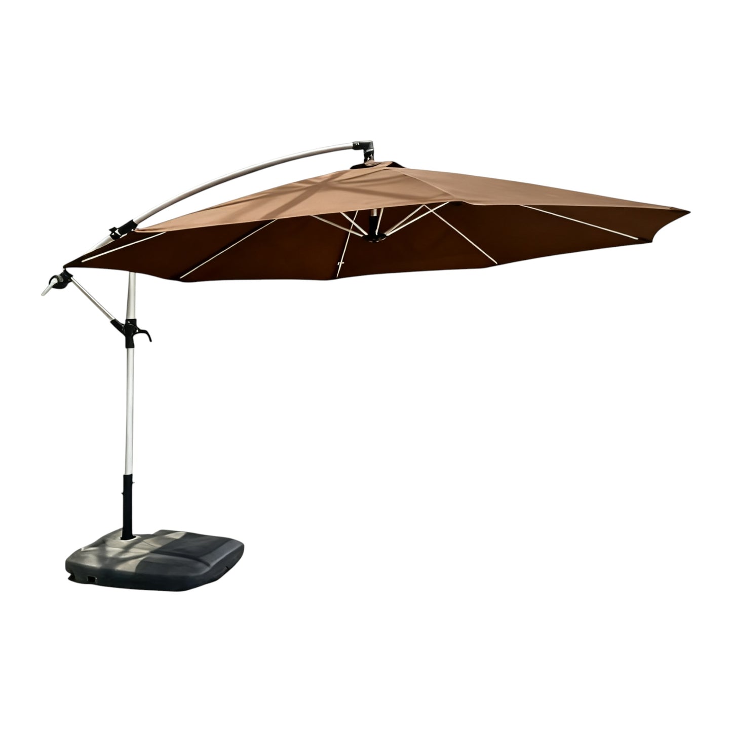 MHome Aluminium Cantilever Patio Umbrella With Base 3M– Outdoor Shade