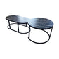 MHome Modern Marble MDF Nesting Table Set 2pc Various Options