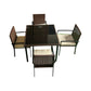 MFurn Shirl Inspired 5-Piece Rattan Patio Dining Set – Outdoor PE Wicker & Cushions