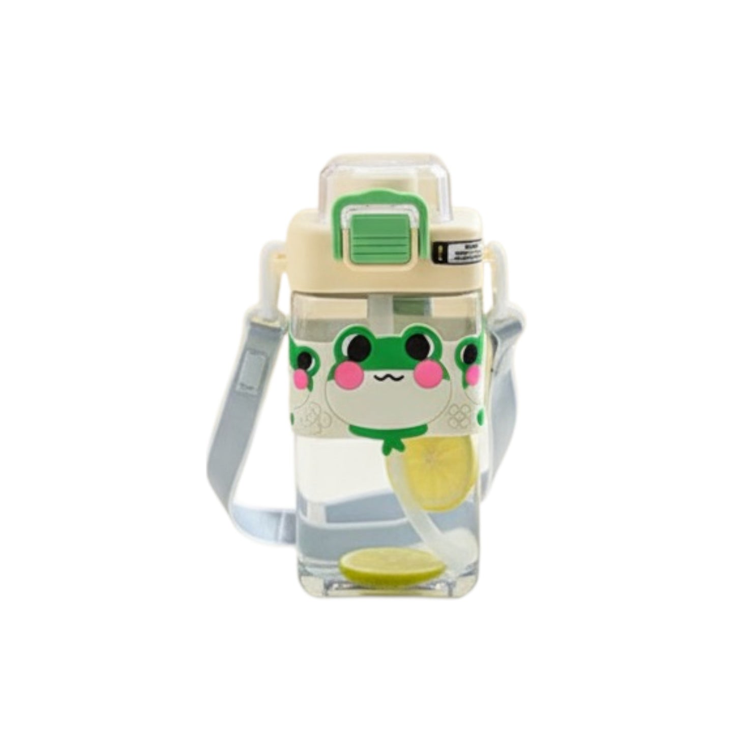Cute Kids Cartoon Water Bottle With Straw & Strap – Leakproof BPA-Free