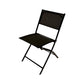 MFurn Alicia 3-Piece Black Folding Patio Bistro Set with Glass Table