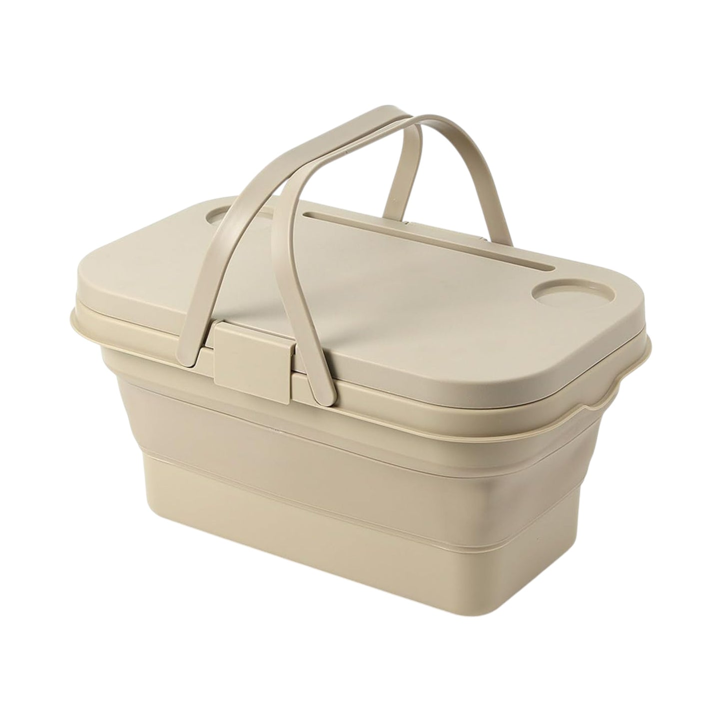 MHome Foldable Silicone Storage Bucket with Lid – Multi-Purpose Picnic & Organizer Box