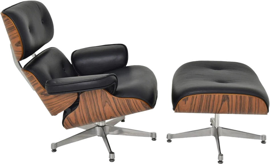 MFURN Eames Inspired Mid Century Lounge Chair & Foot Stool