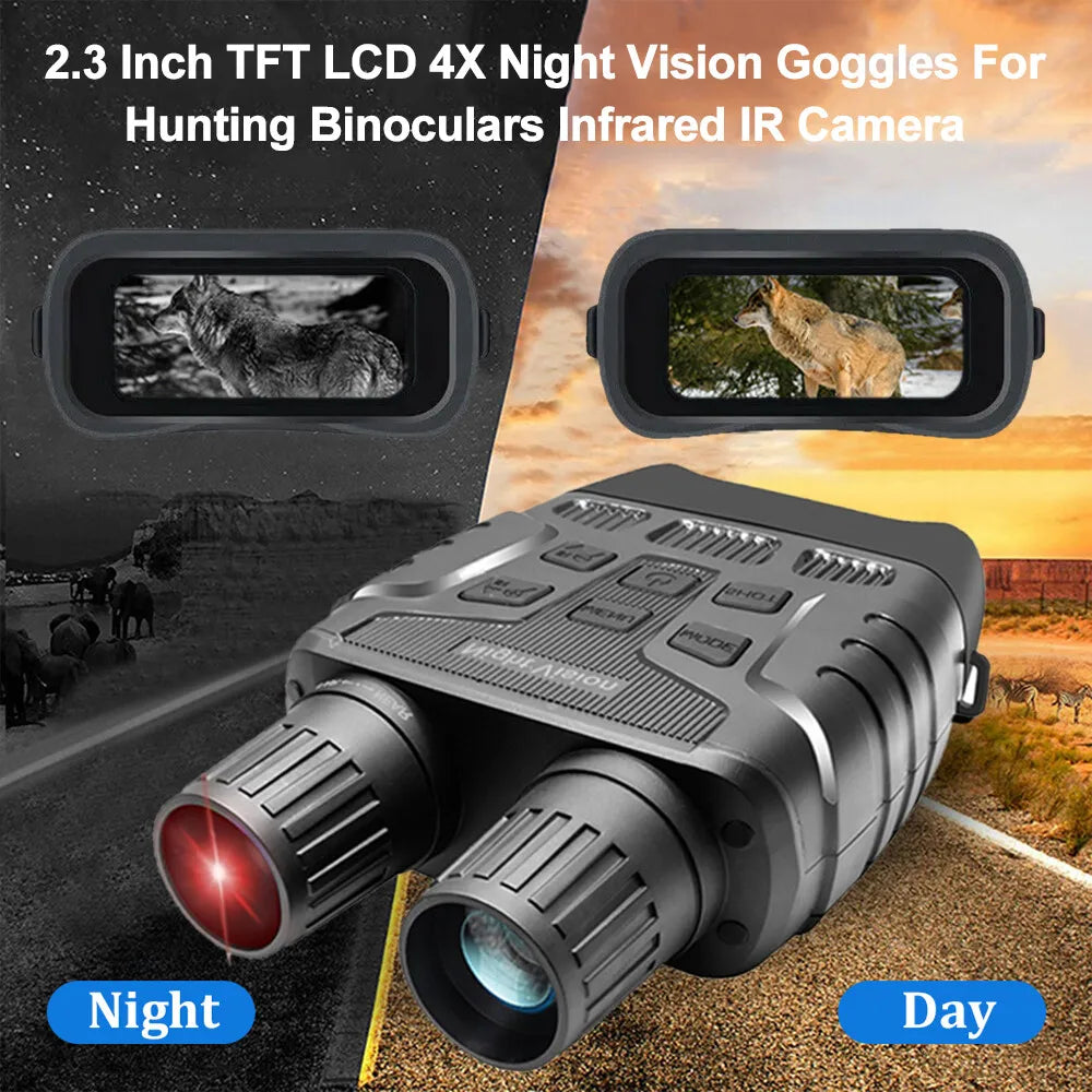 Digital Night Vision Binoculars Telescope Infrared Scope for 100% 4X