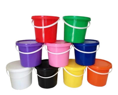 Plastic Ribbed 9L Bucket -Various Colours