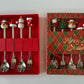 MHome 6PCS Christmas Spoons And Forks Set Stainless Steel Flatware With Gift Box Gold & Silver