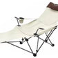 Outdoor Folding Lounge Chair Portable Lunch Break Backrest Leisure Chair Camping Camping Beach Chair Fishing Chair (Color : Grey) (Beige)