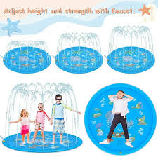 MKids Sprinkler for Kids, Splash Pad, and Wading Pool Blue