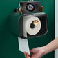 Modern Wall-Mounted Toilet Paper Roll Holder & Storage Shelf - Multicolor Plastic, Large Capacity, Bathroom Tissue Box & Storage Rack