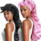 Ladies
2pcs Long Satin Bonnets with Tie Band, Large Braid Bonnet Silky Hair Cap for Locks Women Sleeping