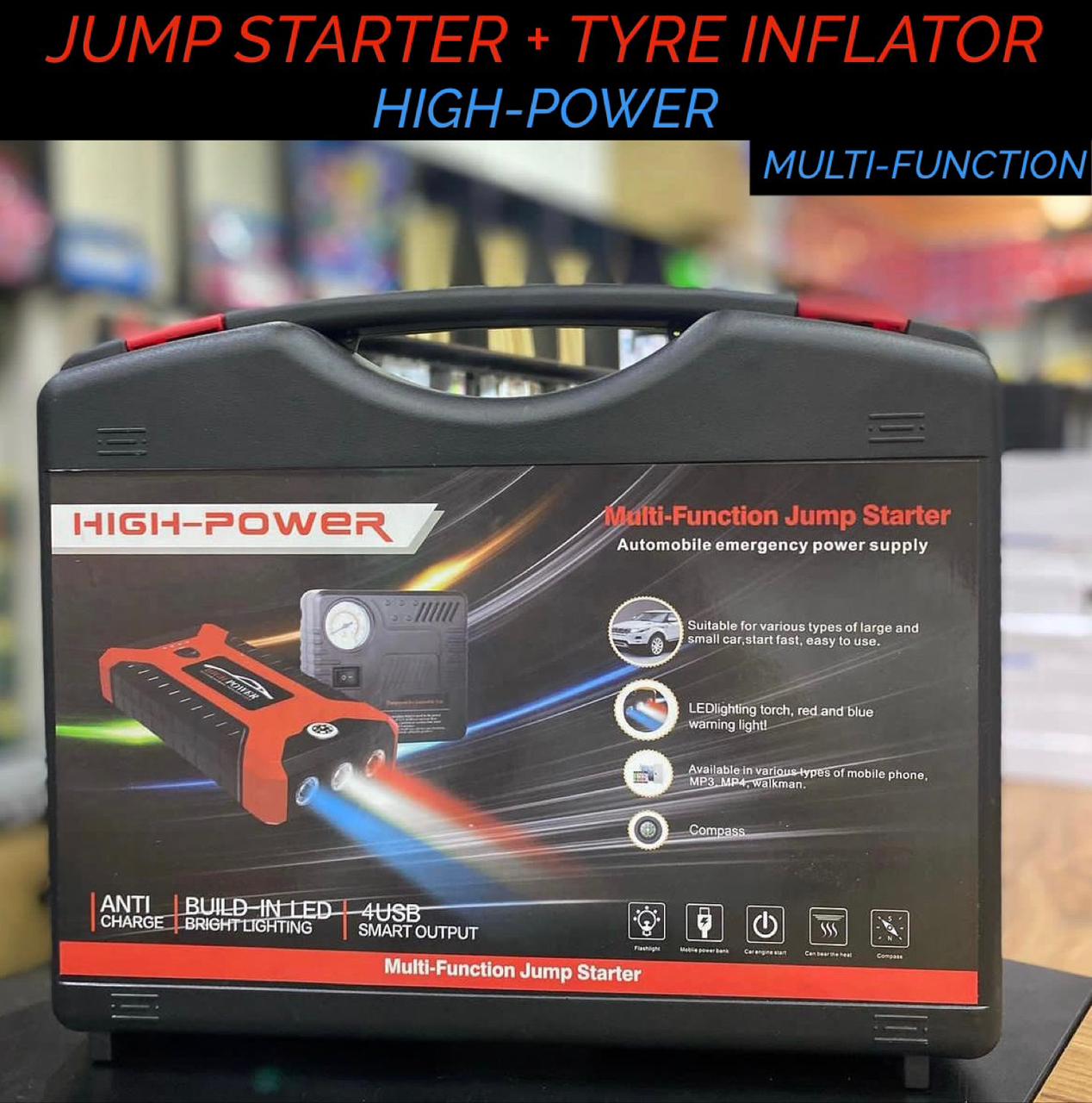 Emergency Car Jump Starter + Tyre Inflator