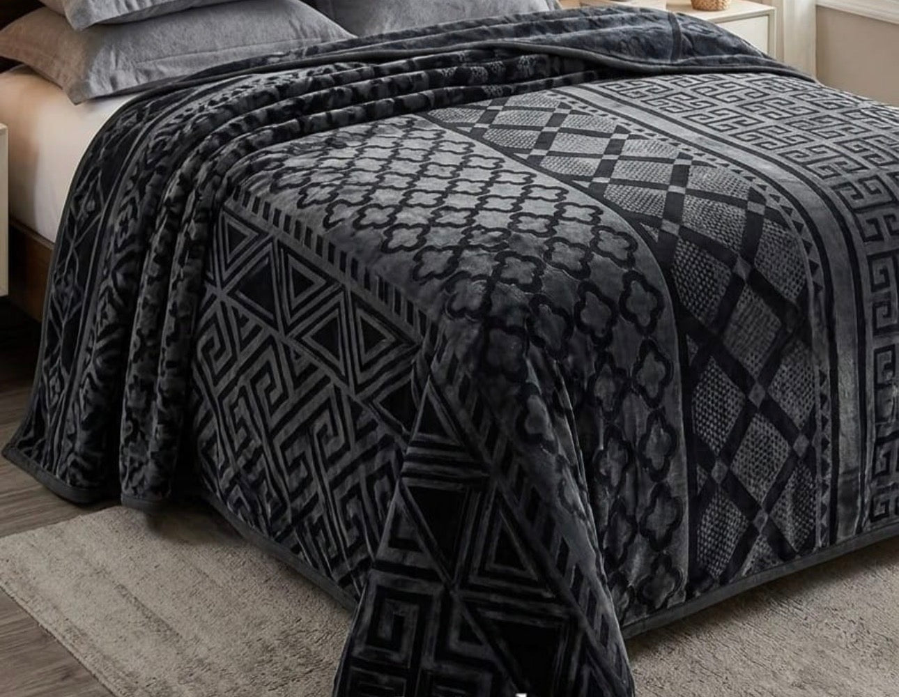 MHome Faux Mink 2ply Blankets Without Fibre-Various Colours