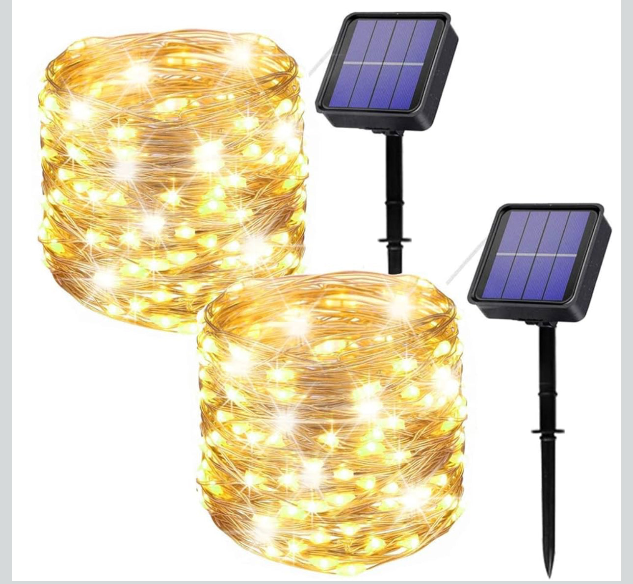 MTech Solar Power 2-Pack Christmas Fairy Lights (120 LED, 45ft Each)