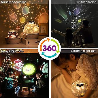 Night Light Projector,Howap Kids Star Night Light,360-Degree Rotating Colors Changing Desk Lamp with Built-in Song,Carousel,Space,Star,Sea,Birthday,Rose,6 Themes Projector lamp for Kids,Bedroom,Party