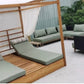 High End Twin Outdoor DayBed  Sun Lounger Set Teak with Canopy-Available On Order!