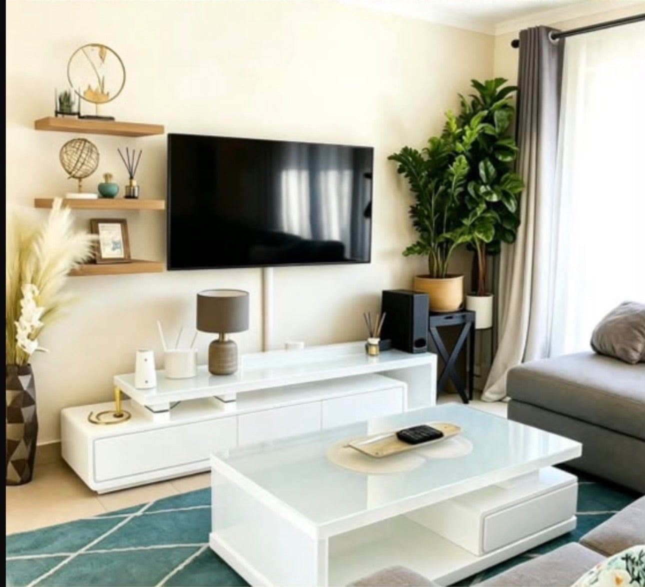 MFURN Modern TV Stand & Coffee Table Combo