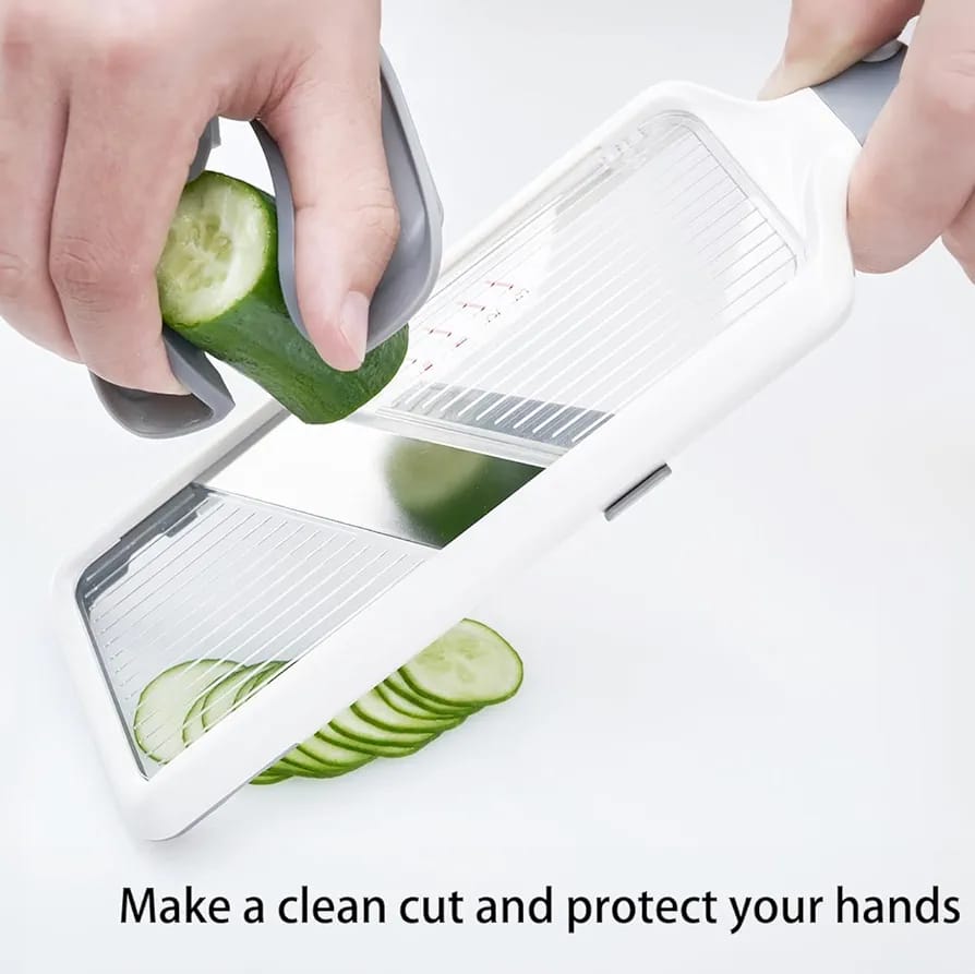 Adjustable Vegetable Slicer with Food Holder
