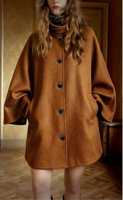 Ladies Wool Oversized Cape Coat-Various Colours
