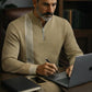 Men's Fashion Casual Zipper Up Collar Long Sleeved 2pc Set-Various Colours