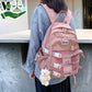 Large Capacity Simple Tag Daily Bag Men's Women's Rucksack Popular Korean Backpack Lightweight Rucksack A4 Stylish Cute High Fashion