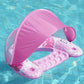 Inflatable Pool Float with Canopy with Cup Holder Compact Lounger for Lake Summer Beach-Various Options