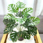 Artificial Monstera Plant Indoor, Artificial Tall Plant 18 Branches in Pot, Large Faux Monstera Plant Real Touch Green Fake Plants for Bedroom Office Garden Wedding Party Deco 1M