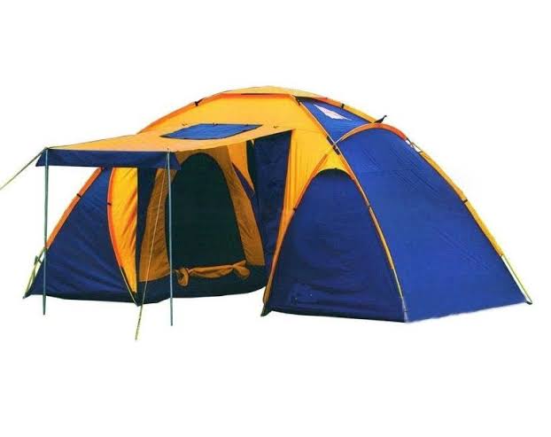 MHome Camping Tent with 2 Bedroom, Living Area and Porch, 4-6 Man Large Tunnel Tent,  Waterproof, Portable with Bag