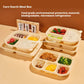 Compostable Cornstarch Takeaway Container with Lid - Eco-Friendly 5 - Compartment Box/ Pack 50pc
