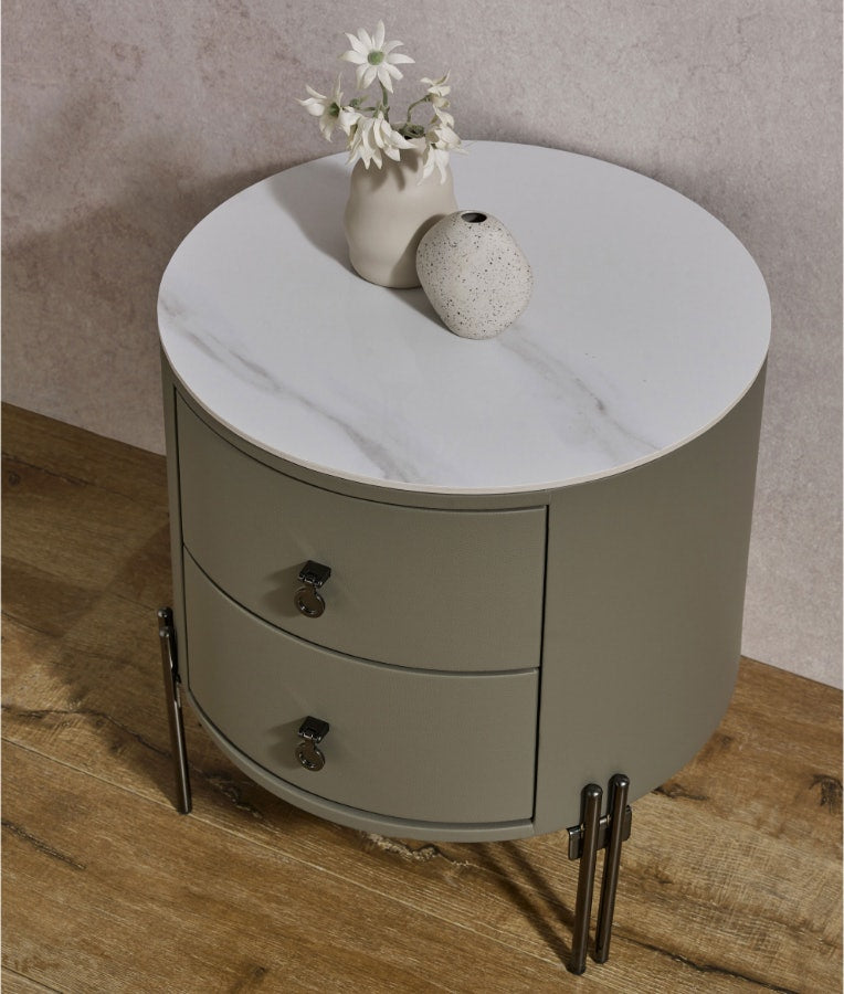 MFurn Modern 2-Drawer Nightstand, Storage Bedside Table for Bedroom, Living Room-Various Colours