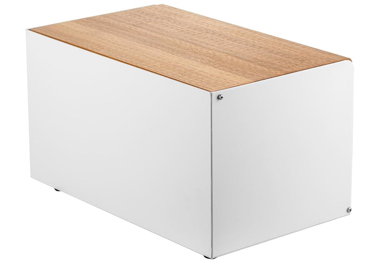 MHome Elegant Bamboo Lid Bread Bin-Various Colours