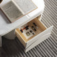 MFurn 
Extendable Coffee Table for Living Room,with 2 Storage Stools and 2 Drawers, White.