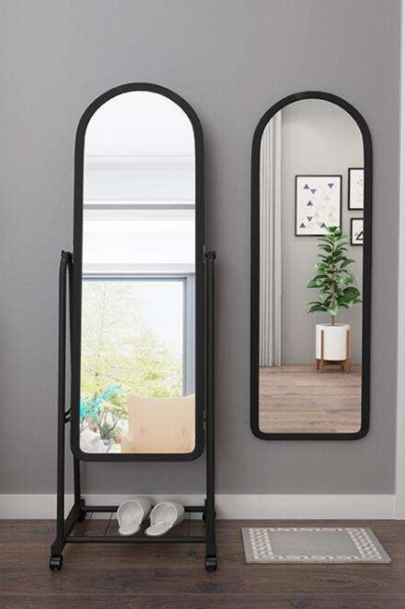 MHome Full Length Free Standing Mirror On Wheels - Various Options
