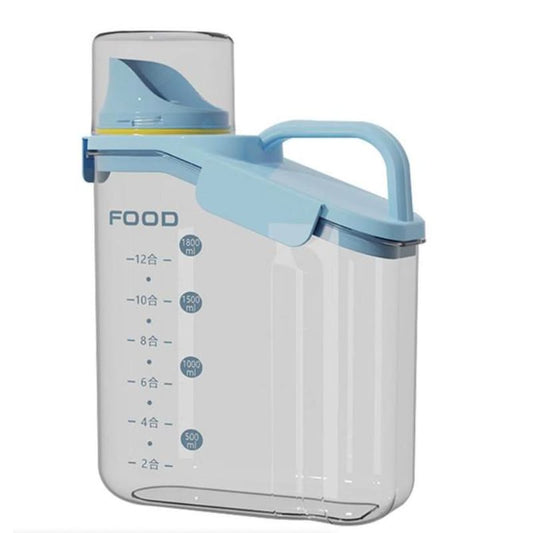 Multi-Purpose Food Storage Container with Pouring Spout & Measuring Cup
