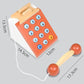 Simulation Telephone WoodenToys Interactive Kindergarten Early Edcuation Toy,Role Play Pretend Phone For Toddlers